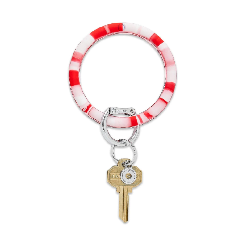 Cherry On Top Marble Silicone Key Ring