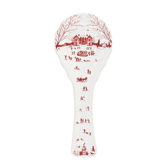 Country Estate Winter Frolic Ruby Spoon Rest-Becket Hitch