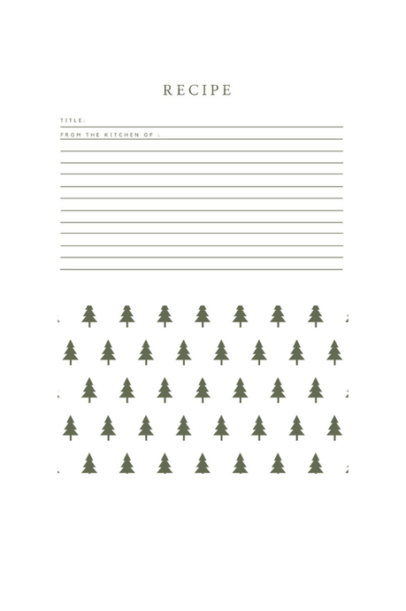 Evergreen Recipe Cards-Becket Hitch