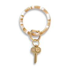 Load image into Gallery viewer,  Gold Rush Marble Silicone Key Ring Becket Hitch
