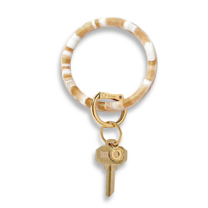  Gold Rush Marble Silicone Key Ring Becket Hitch