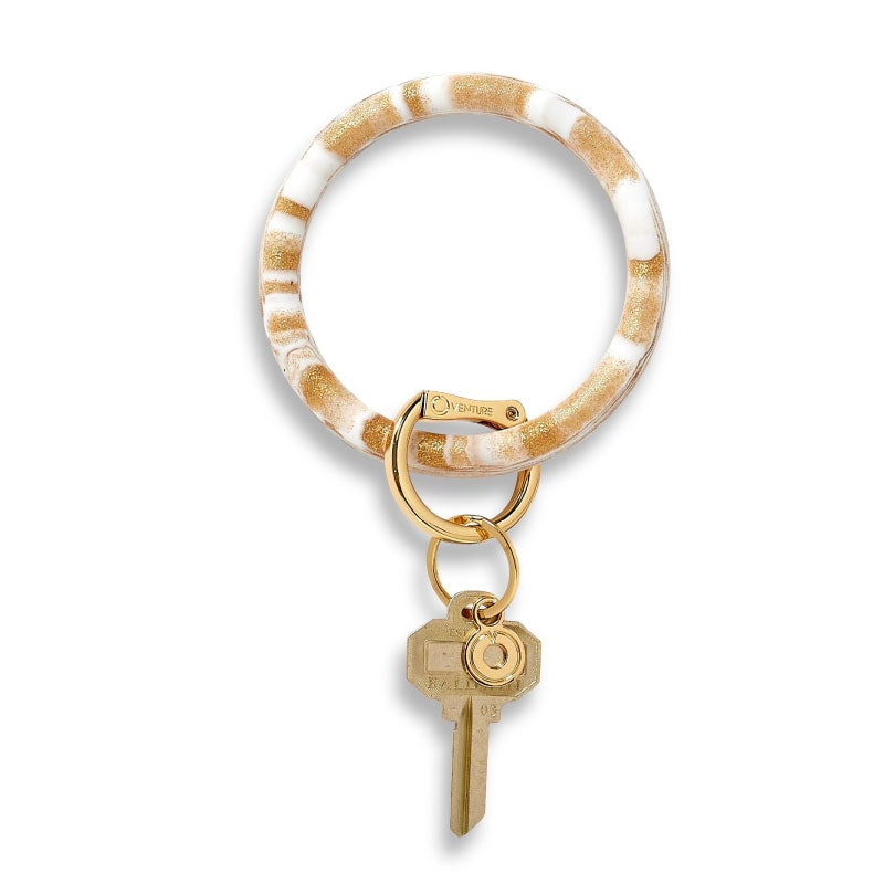  Gold Rush Marble Silicone Key Ring Becket Hitch