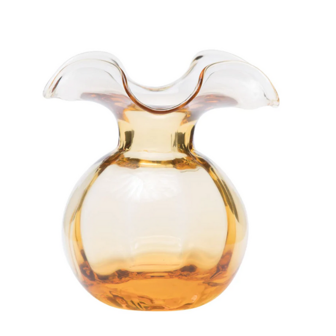 Hibiscus Glass Amber Bud Vase-Becket Hitch