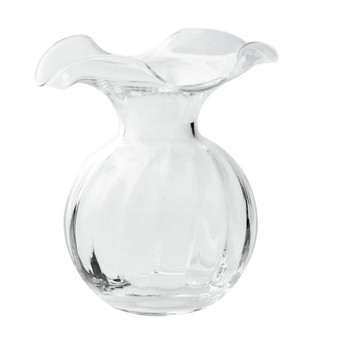 Hibiscus Glass Clear Bud Vase-Becket Hitch