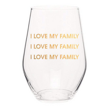 Load image into Gallery viewer, I-Love-My-Family-Wine-Glass-Becket-Hitch
