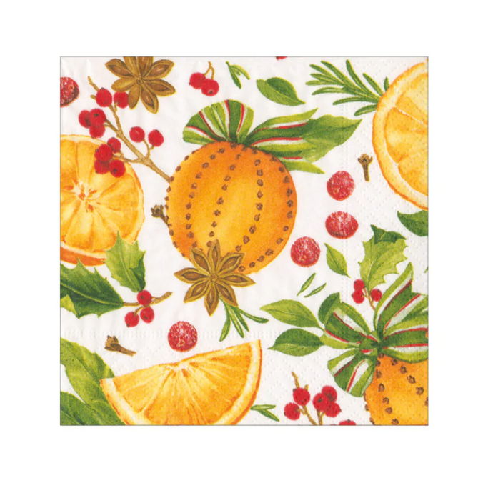 Orange Spice Cocktail Napkins-Becket Hitch