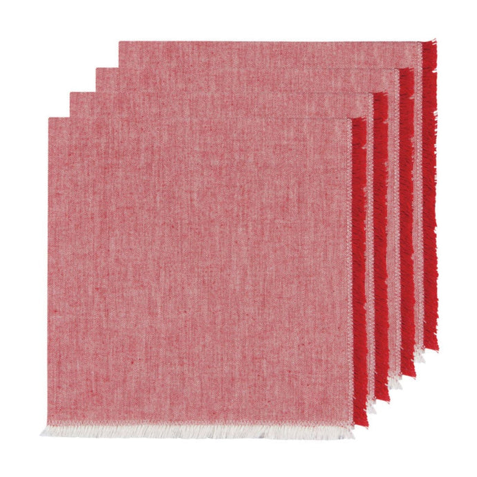 Red Chambray Heirloom Napkins-Becket Hitch