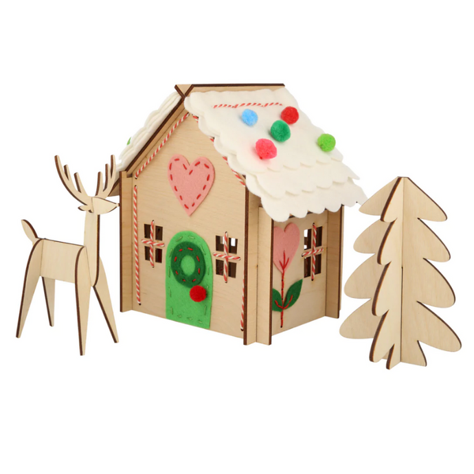 Wooden Embroidery Gingerbread House Kit-Becket Hitch