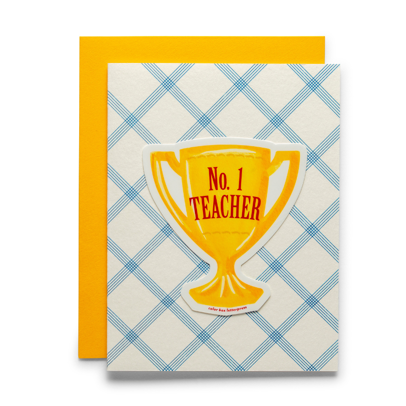 No. 1 Teacher Sticker