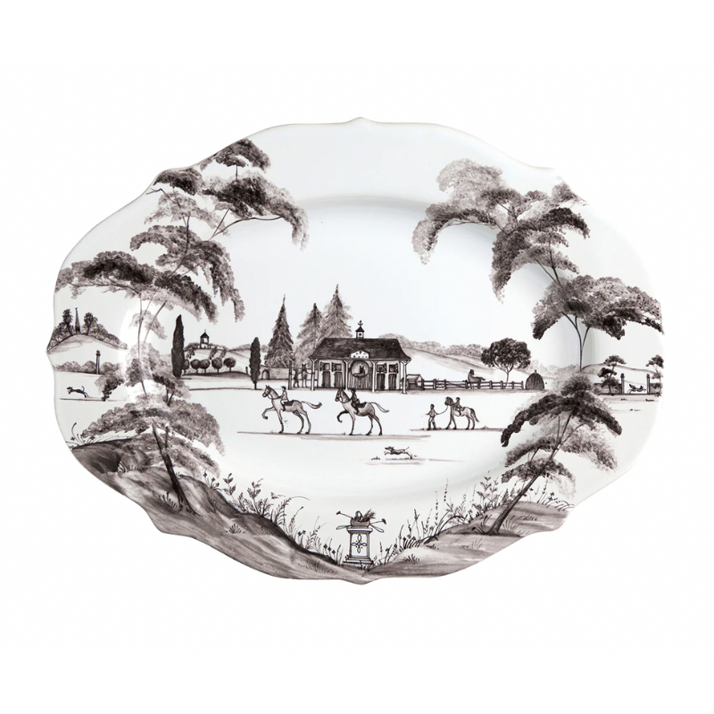 Country Estate Platter 15 in. - Flint Grey - Becket Hitch