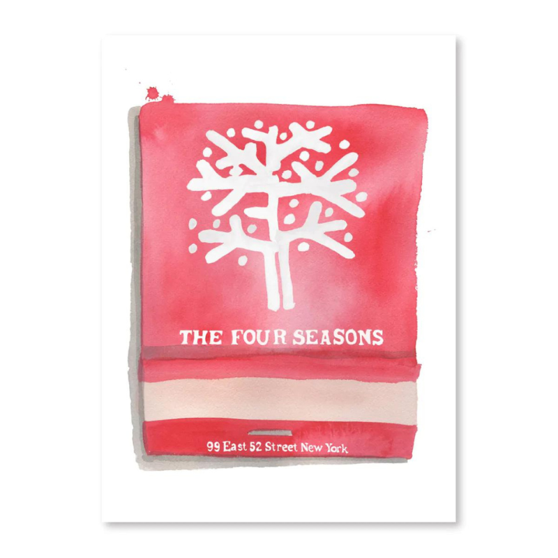 Four Seasons Matchbook Watercolor Print