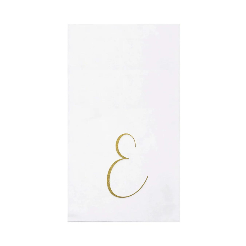 Gold Monogram Guest Towels