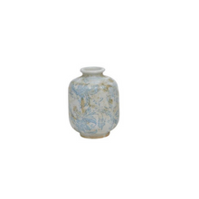 Load image into Gallery viewer, Graphic Blue and White Vase - Becket HItch
